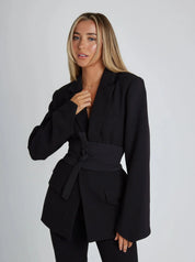 Elegante blazer met riem voor dames