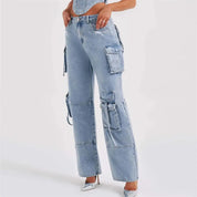 Dames Klassieke Cargo Jeans