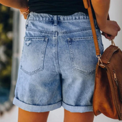 Denim Shorts met hoge taille voor dames