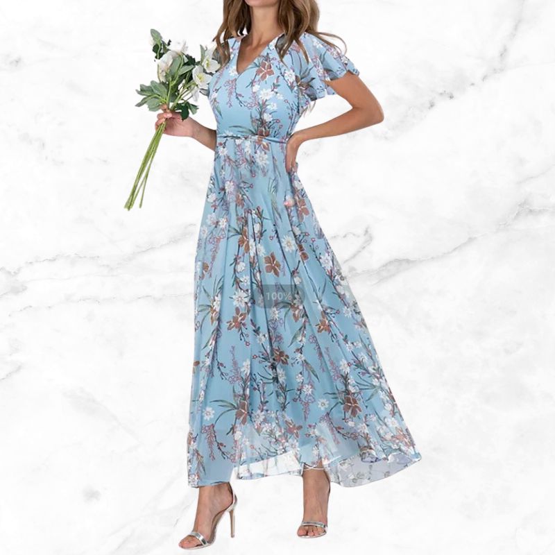 Florale Vintage Jurk Voor Vrouwen