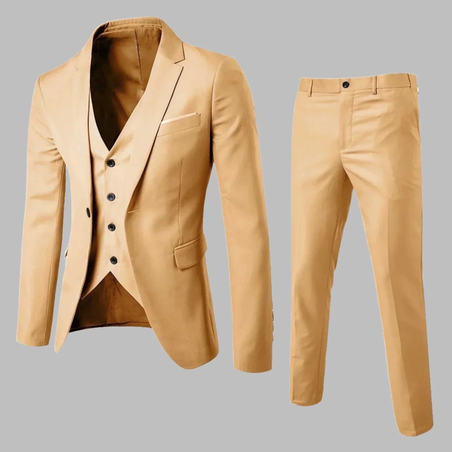 Heren Slim-Fit Driedelige Set