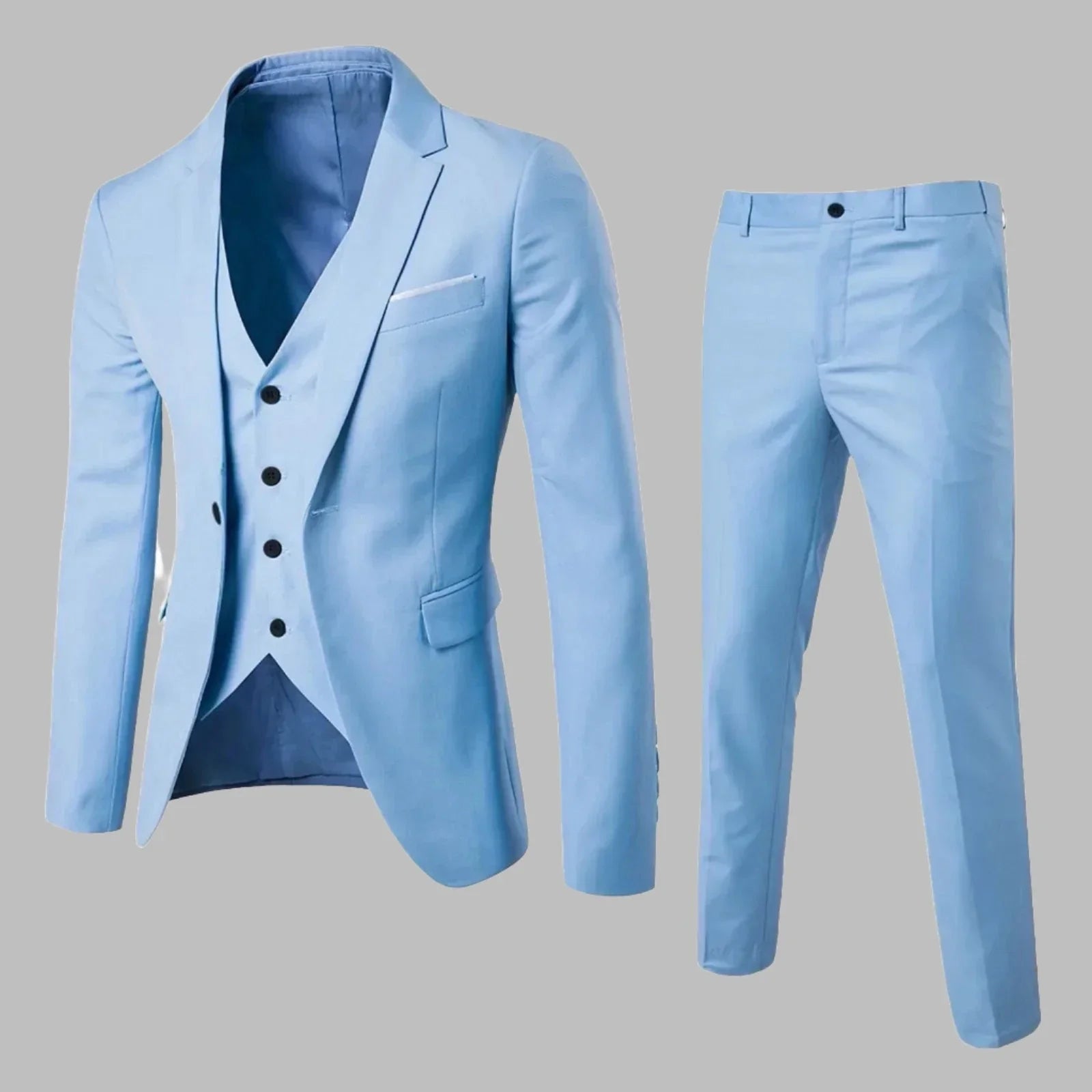 Heren Slim-Fit Driedelige Set