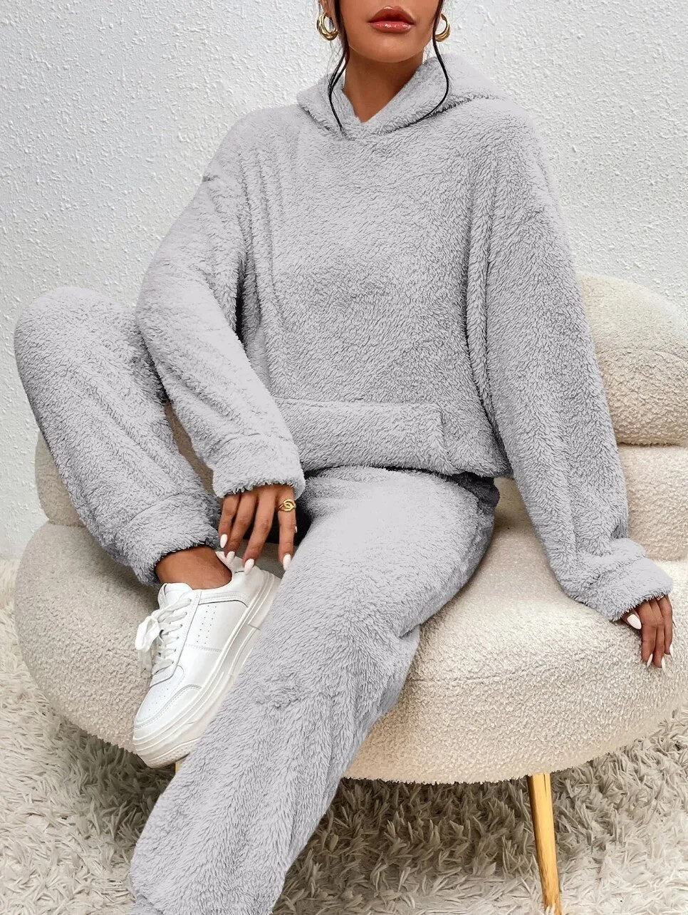 Loungewear Set met Kap Voor Vrouwen