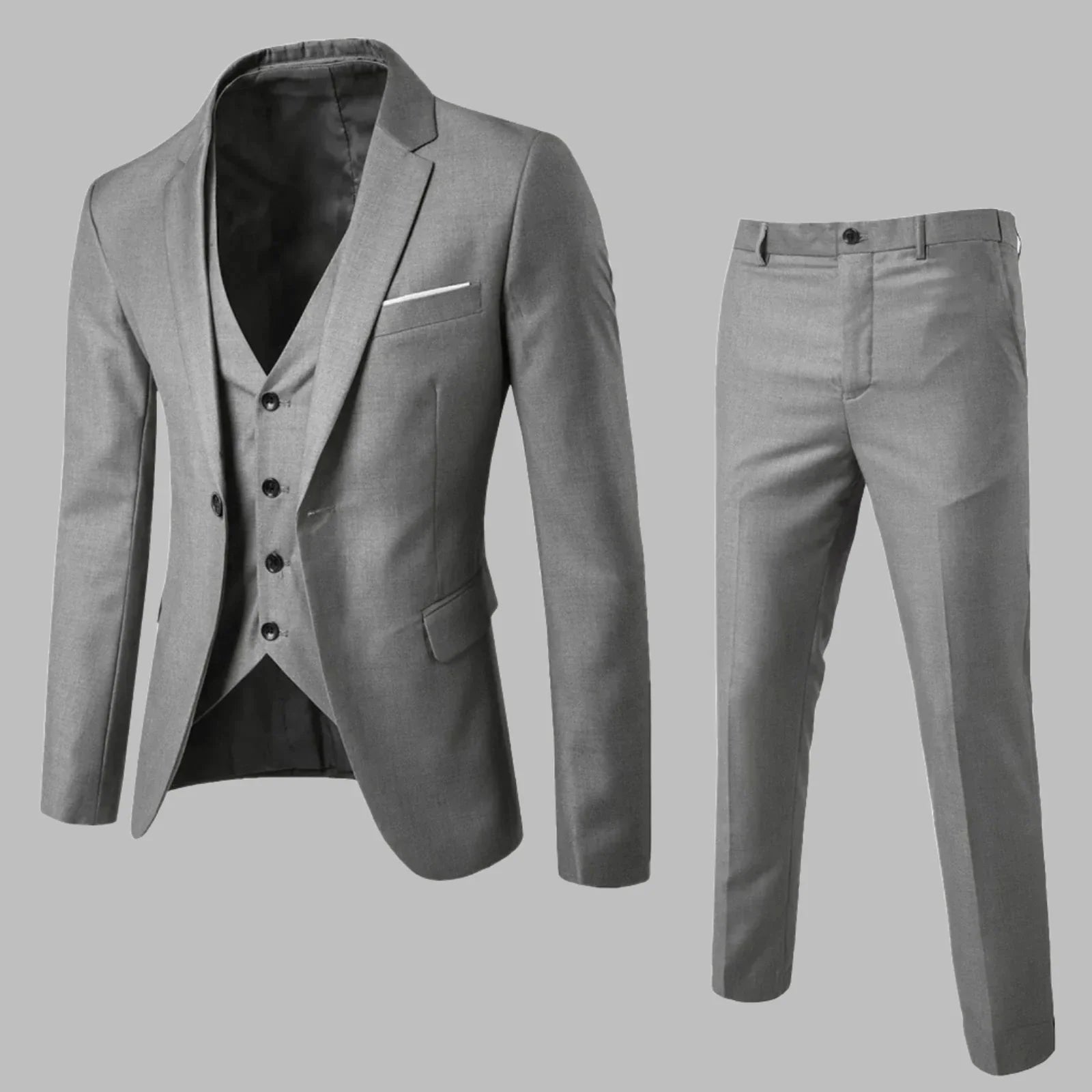 Heren Slim-Fit Driedelige Set